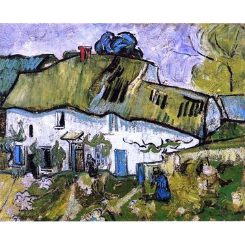 Vincent Van Gogh Farmhouse With Two Figures Wall Decal