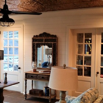 Porch turned elegant sunroom