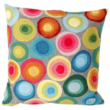 Visions II Puddle Dot Pillow, Multi, 20"x20"