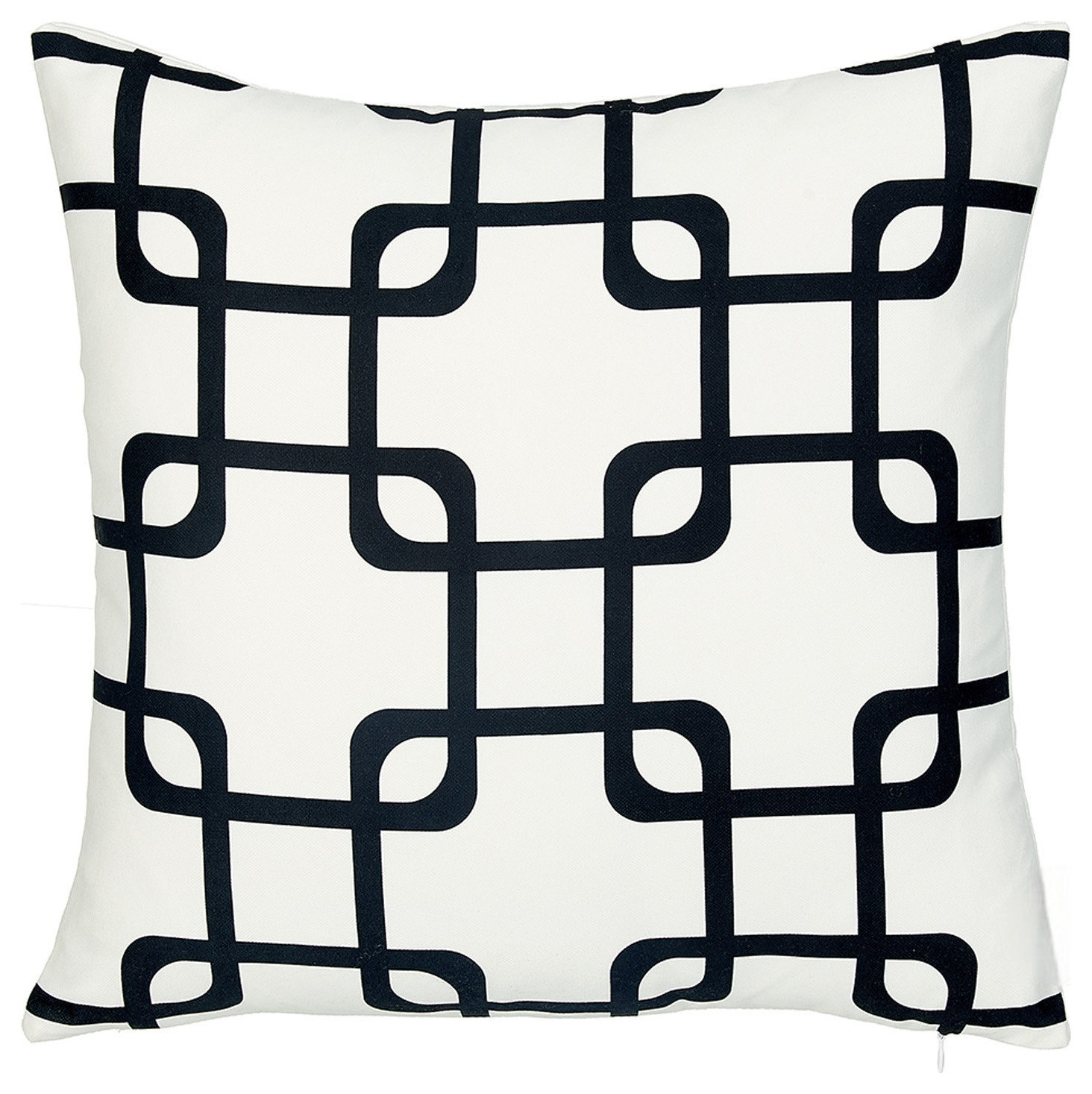 18" Black and White Throw Pillow Cover - Contemporary - Decorative ...
