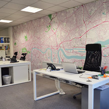 map mural for hippie entranc