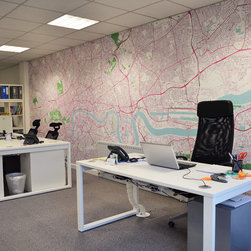 London Office Custom Map wallpaper - Wallpaper
