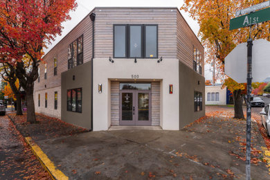 Example of a transitional home design design in Other