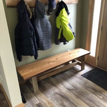 Live Edge Entry Way Bench and Coat Rack