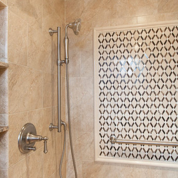 Brushed Nickel Shower Head and Hand Held Shower Bar