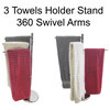Stainless Steel Towel Rack Tree 3 Swiveling Arms Chrome