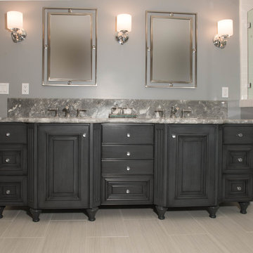 Gray and Black Bathroom Remodel