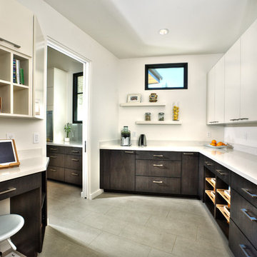 Pantry cabinets consistent with Kitchen Design.