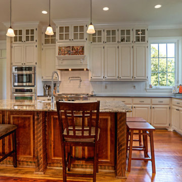 Alterate view of the Open Kitchen Featuring Antique Rough Cut Cypress