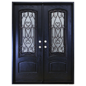 Forever Doors, Exterior Front Entry Composite Door AR07-C, 60"x80",Right H