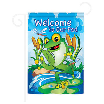 Pets Frog 2-Sided Impression Garden Flag