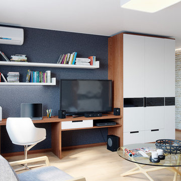 Bachelor Apartment Remodeling - Contemporary Design | 3D Rendering