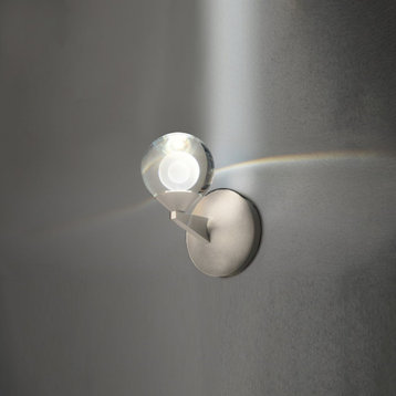 Double Bubble LED Wall Sconce in Satin Nickel