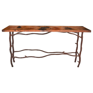South Fork Extra Long Console Table With Copper Top