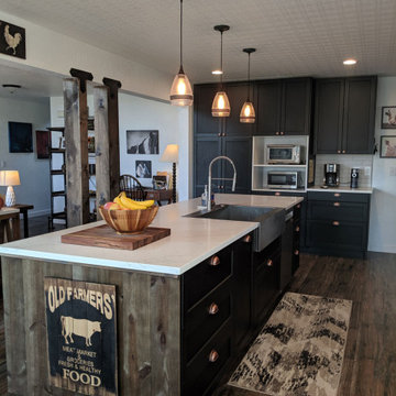 Couple gives new home a rustic country IKEA kitchen