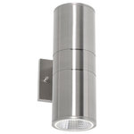 AFX Inc. - Everly 12" Outdoor LED Wall Sconce, Adjustable CCT, Satin Nickel - Illuminate your outdoor spaces with the Everly Outdoor LED Wall Sconce, expertly crafted from durable aluminum and glass. Its frosted glass diffuser creates a soft and inviting glow, complementing the sconce's die cast aluminum construction. With standard mounting holes and hardware included, this modern-transitional style sconce offers both easy installation and the convenience of adjustable color temperature, allowing you to personalize your outdoor lighting experience.