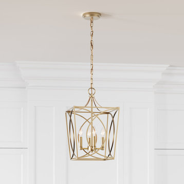 Tracy 4 Light 12" Painted Modern Gold Pendant