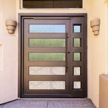 Desert Contemporary Iron Entry Door