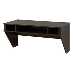 50 Most Por Wall Mounted Desks For 2018 Houzz Prepac Furniture Designer Floating Desk Washed Black Desks And Hutches