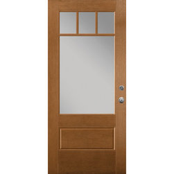 VistaGrande Flush-Glazed 3/4 Lite Exterior Fiberglass Door - Front Doors