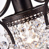 Amorette 1-Light Antique Bronze Finish Mini Chandelier With Crystals