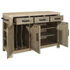 Cocina Kitchen Island in Natural with Spice Rack and Engineered Wood Top