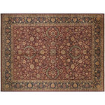 Bareens Designer Rugs - Turkish Knotted Istanbul Jean Blue/Ivory Wool Rug - 4'2'' x 6'2'' - Designed with a mesmerizing intricate traditional motif this glorious hand knotted rug is a masterpiece that will fill any space with sophistication and grace. An exhilarating color pallet with an elaborate design, this masterpiece features luxurious hand spun wool with all vegetable dyes to add comfort and style to your decor. The design, color and beautiful chromatic composition with a sheen in traditional and transitional designs, exude beauty, elegance and quality make this rug a masterpiece of its own.