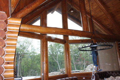 A Window Treatment Installation in Log Cabin in Greenwood Lake NJ