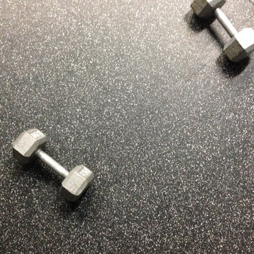 Recycled rubber gym flooring