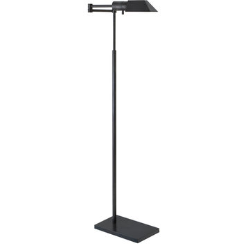 Studio Floor Lamp, 1-Light, Swing Arm, Bronze, 57"H (81134 BZ 22KLF)
