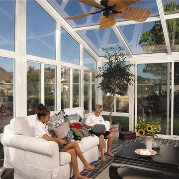 Sunroom and patio enclosures with vaulted ceilings