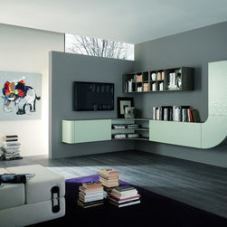 Modern Wall Unit Velvet Millennium 947 by Artigian Mobili - $3,455.00 - Entertainment Centers And Tv Stands