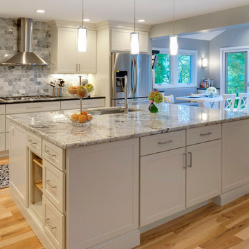 White and Grey Transitional Kitchen