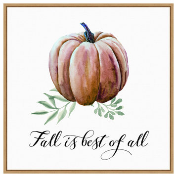 Canvas Art Framed 'Fall Is Best Of All Pumpkin' by Amanti Art Portfolio, 22x22