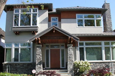 Inspiration for a contemporary exterior home remodel in Vancouver