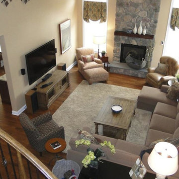 Neutral and Transitional Family Room
