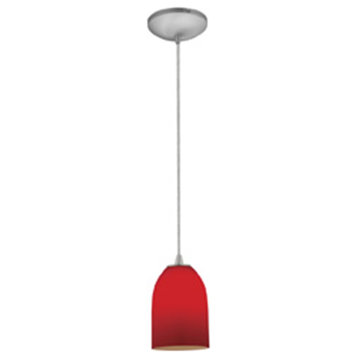 Access Lighting Champagne Pendant 28012-1C-BS/RED, Brushed Steel