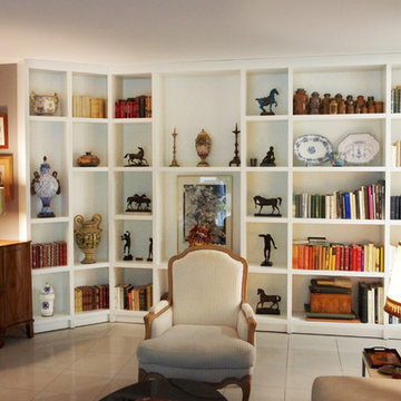 BIBLIOTHÈQUE SUR MESURE en stratifié blanc