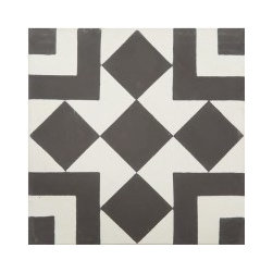 El Fenn Black Pattern - Wall And Floor Tile