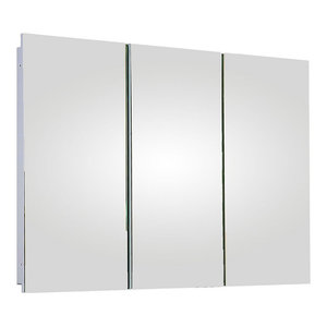 Ventura Tri View Medicine Cabinet Mirror 48 Espresso Transitional Medicine Cabinets By Buildcom