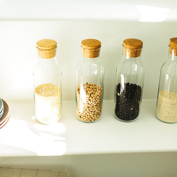 Modern Kitchen Pantry Styling with Canisters