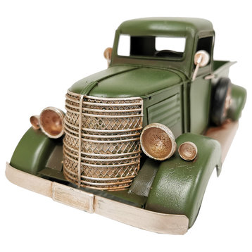 Green Vintage Pickup Truck Metal Model
