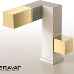 Bravat Gold basin mixer brass body air mix technology - Bathroom Sink Faucets