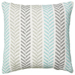 LR Home - Sea Breeze Throw Pillow, 18x18 - Designed to thrill, our pillow collection will add intricate mastery and eye pleasing designs to any room. This particular addition dwells perfectly on a comfy couch, bed, or bench with a multicolored approach to the chevron trend adding a subtle enhancement of the design. Prop yourself up in style or just use for eye pleasing interior design. Handcrafted with the customer in mind, there is no compromise of comfort and style with the pillow line we create.