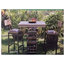 Recycled Teak and Steel Bistro Table With Wine Bar