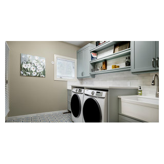 By the Puget Sound: 2 Bathroom & Laundry Remodel - Contemporary ...