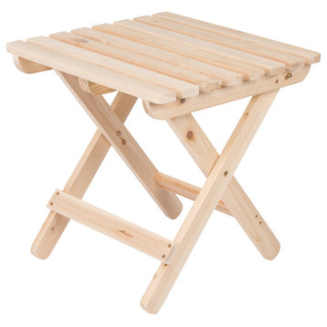 Adirondack Folding Table, Natural, Square