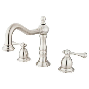 Two Handle 8" to 14" Widespread Lavatory Faucet with Brass Pop-up KS1978BL