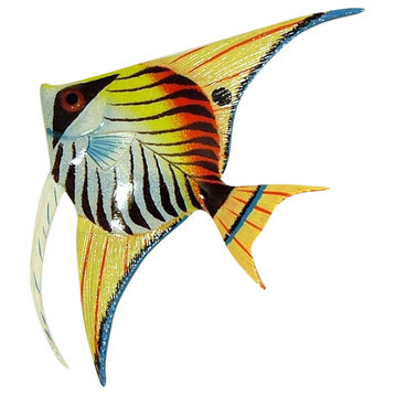 Tropical Bright Black Striped Multi Angel Fish Hanger 6angw17