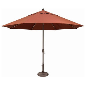 Abba Patio Outdoor Offset Cantilever Parasol Cover For 9 11 Umbrella Brown Contemporary Outdoor Furniture Covers By Appearances International